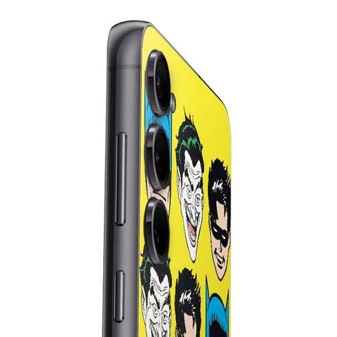 DC Comics Batman Vintage Character Pattern - Joker and Robin Galaxy S25 Skin